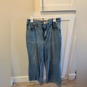 Abercrombie Curve Love High Rise Wide Leg Jean, Size 10